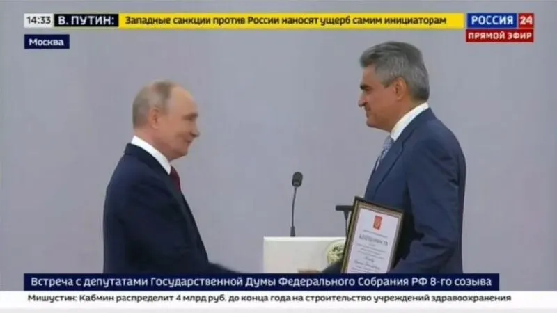 На церемонии награждения в Кремле лидер партии «Новые люди» Александр Нечаев получил благодарность и заявил о необходимости усиления усилий для победы в специальной военной операции.