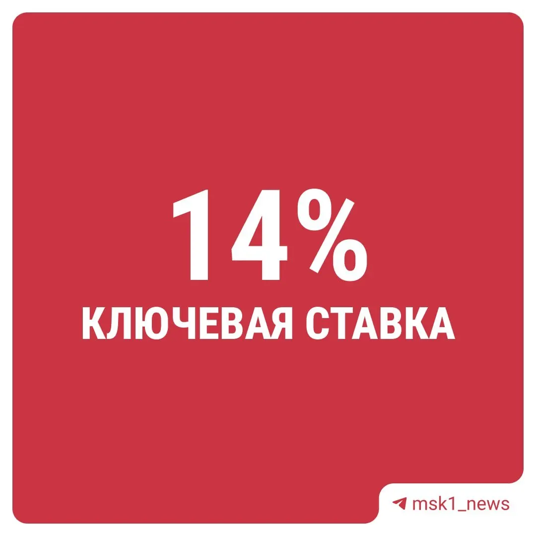 Регулятор в десятый раз подряд понизил ставку: ключевая ставка составляет 14%.