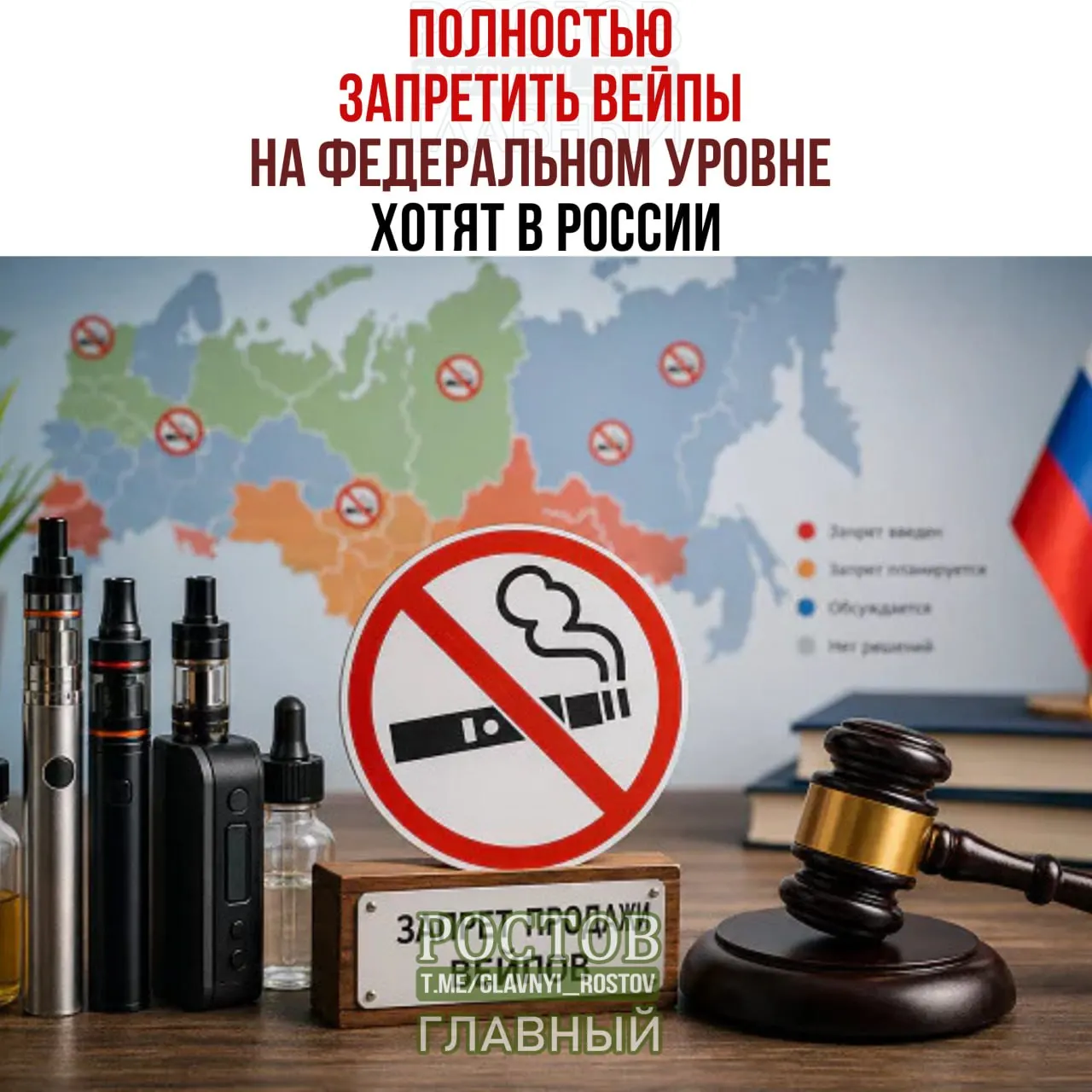 Обсуждаются проекты запрета на производство и продажу вейпов по всей стране; региональные ограничения существуют, но федерального запрета пока нет.